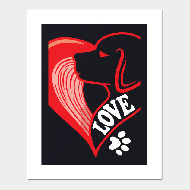 i love dogs, dog footprint